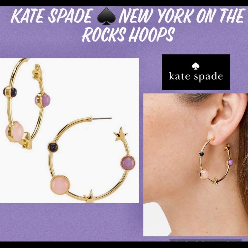 Kate Spade Authentic On The Rocks Hoops - Picture 10 of 15